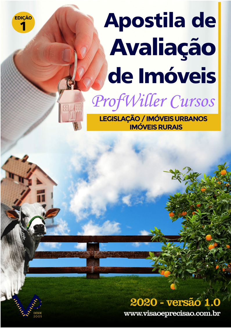 1 - LIVRO/APOSTILA DE LEGISLAÇÃO E AVALIAÇÃO DE IMÓVEIS - URBANOS E RURAIS